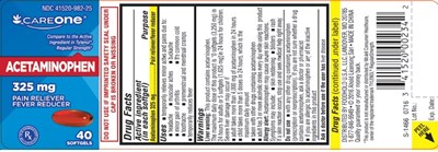 Careone Apap 325 mg 40ct Bottle F